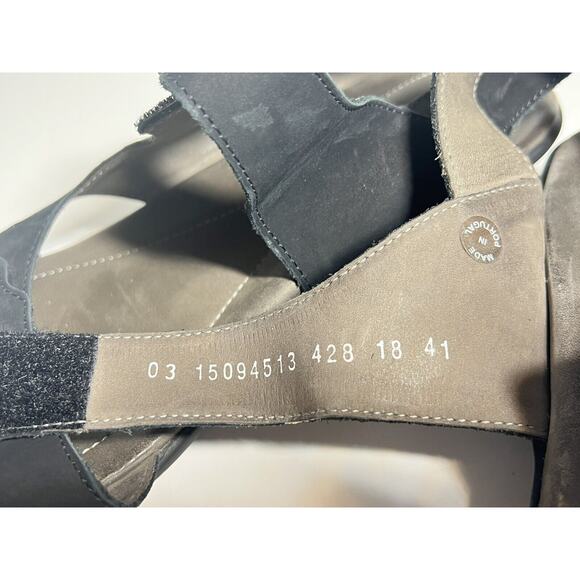 Mephisto EUC Black Bucksoft Leather Prudy Adjust Hook/Loop Comfort Sandal 41 11 - Picture 3 of 9